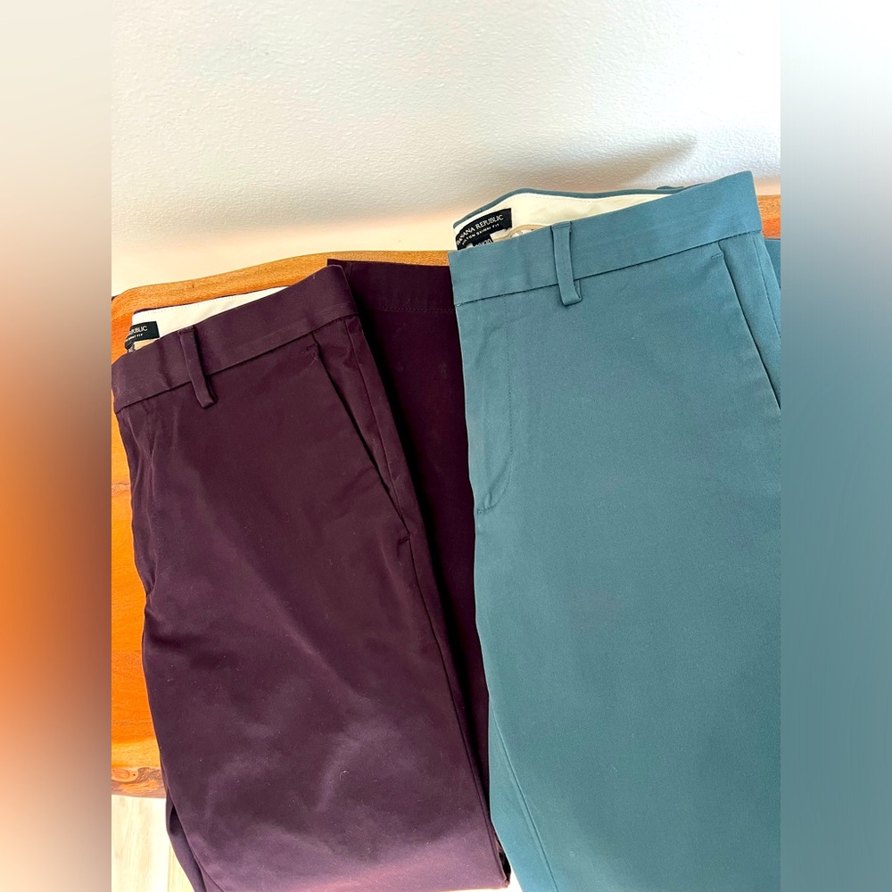Banana Republic Men’s Fulton Skinny Fit 30x30 khakis chino lot of 2